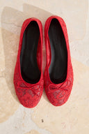 Lace Bow Ballet Flats
