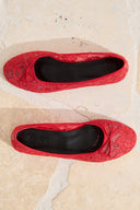 Lace Bow Ballet Flats