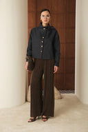 Danyela Bow-Detailed Denim Jacket