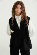 Darius Bow-Detailed Vest Set