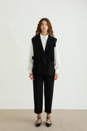 Darius Bow-Detailed Vest Set