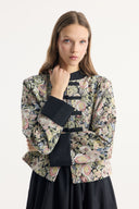 Floral Pattern Jacket and Skirt Set