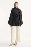 Shawl Collar Denim Zip-Up Jacket