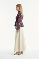 Gold Button Jacquard Jacket
