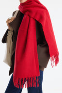 Soft Textured Tasseled Shoulder Shawl Scarf