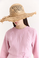 Tassel Detail Wide Straw Hat