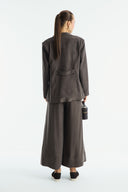 Benetti Button-Detail Jacket and Trousers Suit