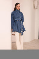 Derika Belt Detail Denim Jacket