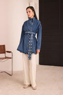Derika Belt Detail Denim Jacket