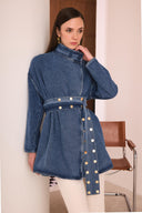 Derika Belt Detail Denim Jacket