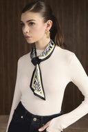 Patterned Slip-Through Cravat Scarf