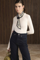 Patterned Slip-Through Cravat Scarf