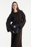 Belted Basic Knit Dress