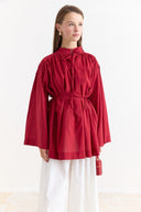 Binding Detail Voile Shirt