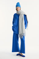 Stand-Up Collar Belted Set with Comfortable Trousers