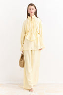 Pants Set with Ruffle Sleeve Details