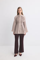 Vertical Pleated Modal Shirt