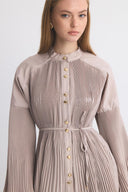 Vertical Pleated Modal Shirt