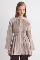 Vertical Pleated Modal Shirt