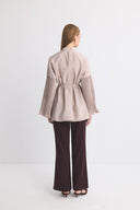 Vertical Pleated Modal Shirt