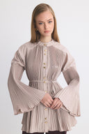 Vertical Pleated Modal Shirt
