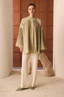 Vertical Pleated Modal Shirt