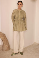 Vertical Pleated Modal Shirt