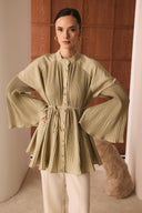 Vertical Pleated Modal Shirt