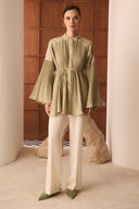 Vertical Pleated Modal Shirt
