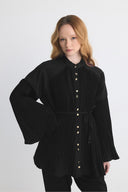 Vertical Pleated Modal Shirt