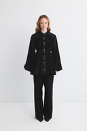Vertical Pleated Modal Shirt