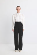 Draped Straight Fit Trousers