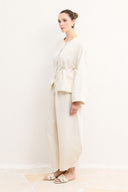 Button-Detail Organic Linen Shirt