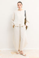 Button-Detail Organic Linen Shirt