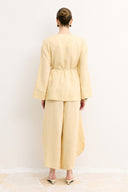 Button-Detail Organic Linen Shirt