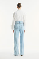High-Waisted Straight Fit Jeans
