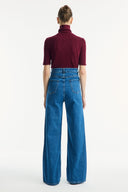 High-Waisted Straight-Leg Jeans