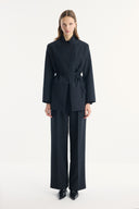 Blazer Jacket with Asymmetric Closure Detail