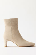Genuine Suede Heeled Ankle Boots