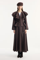 Jacket and Ruffle-Detail Skirt Set