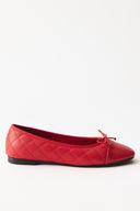 Alya Bow Detail Quilted Ballet Flats