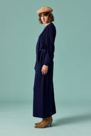 Aller Detailed Tie-Front Knit Dress
