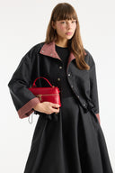 Plaid Detail Skirt Set - Black