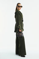 Gold Button Detailed Denim Set