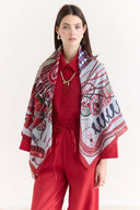Samora Desenli Omuz Şalı