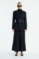 Benetti Button-Detail Jacket and Trousers Suit