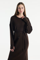 Belted Basic Knit Dress