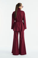 Suede Shirt with Front Button Placket
