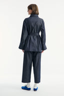 Denim Set with Metal Button Detail