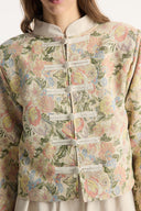 Floral Pattern Jacket and Skirt Set